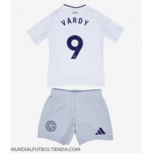 Camiseta Leicester City Jamie Vardy #9 Tercera Equipación Replica 2024-25 para niños mangas cortas (+ Pantalones cortos)